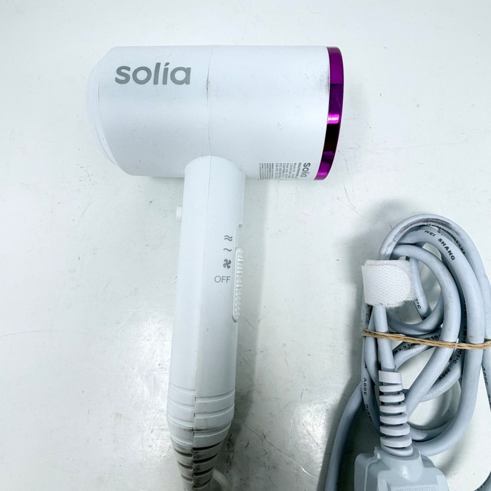 Solia SD-DPWT Professional Compact Hair Dryer 1200W White Chrome Holographic